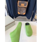 Marni Green LONG-HAIR CALFSKIN FUSSBETT SABOT Slide SBMR000600P412200V07