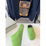 Marni Green LONG-HAIR CALFSKIN FUSSBETT SABOT Slide SBMR000600P412200V07