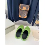 Marni Green LONG-HAIR CALFSKIN FUSSBETT SABOT Slide SBMR000600P412200V07