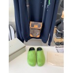Marni Green LONG-HAIR CALFSKIN FUSSBETT SABOT Slide SBMR000600P412200V07