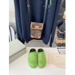 Marni Green LONG-HAIR CALFSKIN FUSSBETT SABOT Slide SBMR000600P412200V07