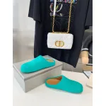 Marni Green LONG-HAIR CALFSKIN FUSSBETT SABOT Slide SBMR000600P412200V62