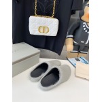 Marni Grey LONG-HAIR CALFSKIN FUSSBETT SABOT Slide SBMR000600P412200N30