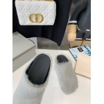 Marni Grey LONG-HAIR CALFSKIN FUSSBETT SABOT Slide SBMR000600P412200N30