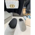 Marni Grey LONG-HAIR CALFSKIN FUSSBETT SABOT Slide SBMR000600P412200N30