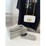 Marni Grey LONG-HAIR CALFSKIN FUSSBETT SABOT Slide SBMR000600P412200N30