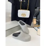 Marni Grey LONG-HAIR CALFSKIN FUSSBETT SABOT Slide SBMR000600P412200N30