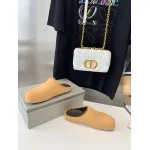 Marni Apricot LONG-HAIR CALFSKIN FUSSBETT SABOT Slide SBMR000600P412200R09