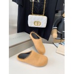 Marni Apricot LONG-HAIR CALFSKIN FUSSBETT SABOT Slide SBMR000600P412200R09