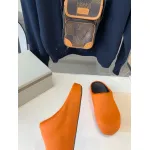 Marni Orange LONG-HAIR CALFSKIN FUSSBETT SABOT Slide SBMS004601P412200R09