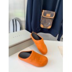 Marni Orange LONG-HAIR CALFSKIN FUSSBETT SABOT Slide SBMS004601P412200R09