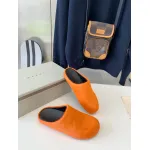 Marni Orange LONG-HAIR CALFSKIN FUSSBETT SABOT Slide SBMS004601P412200R09