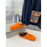 Marni Orange LONG-HAIR CALFSKIN FUSSBETT SABOT Slide SBMS004601P412200R09