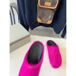 MARNI FUCHSIA Pink Fussbett Sabot Loafers Slide SBMR000600P412200C57