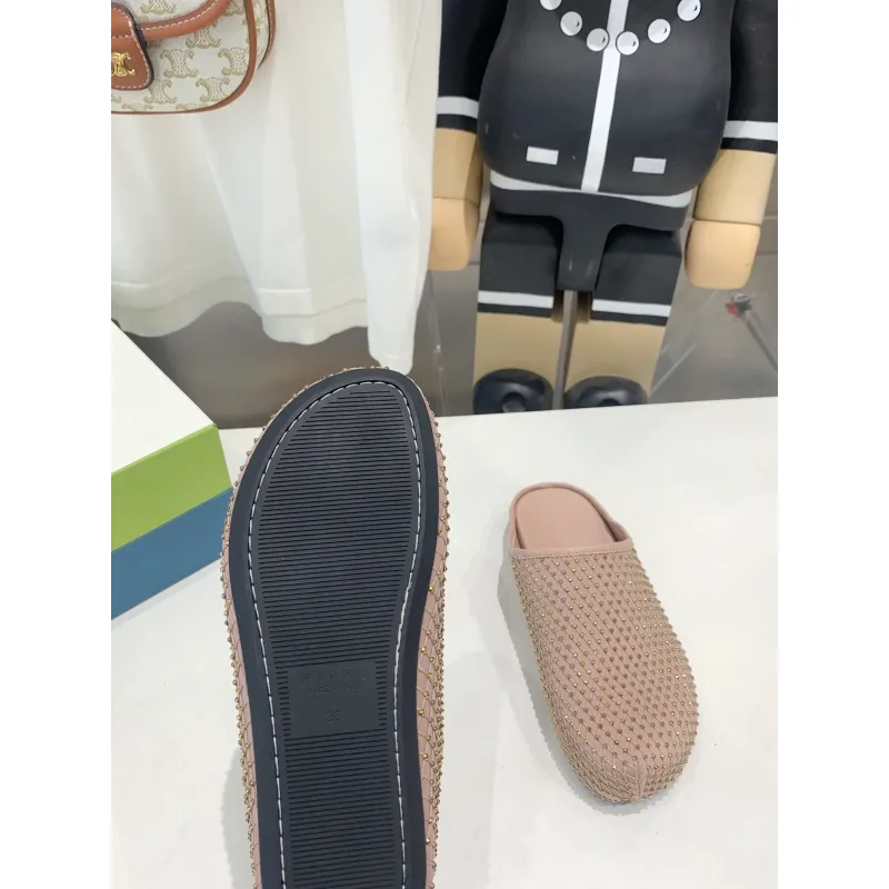 Marni Pink Fussbett Sabot Slide With Rhinestones