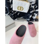 Marni Pink LONG-HAIR CALFSKIN FUSSBETT SABOT Slide SBMR000600P412200C58