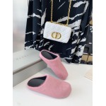 Marni Pink LONG-HAIR CALFSKIN FUSSBETT SABOT Slide SBMR000600P412200C58