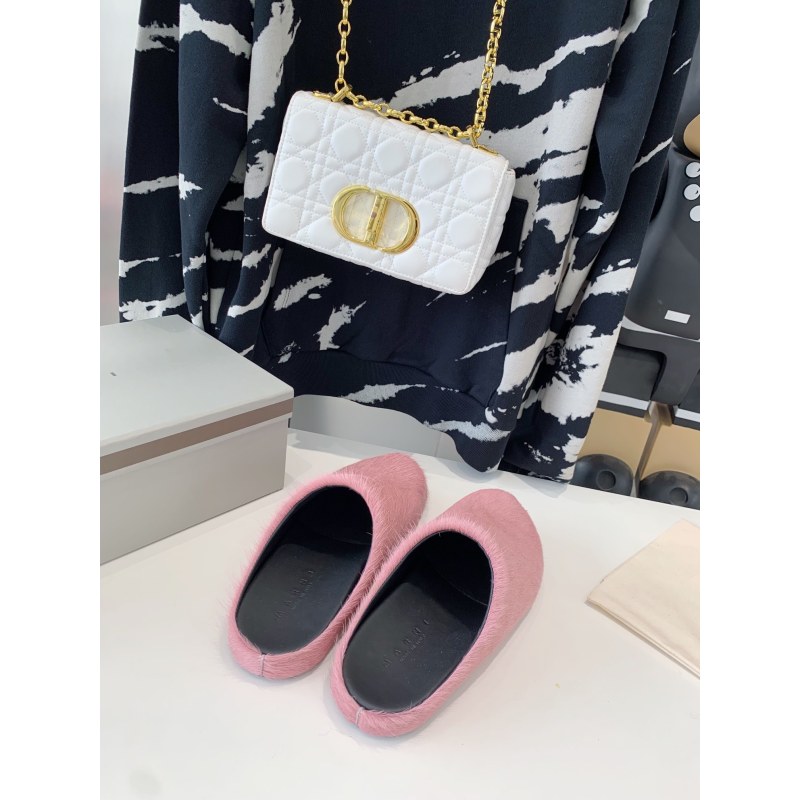 Marni Pink LONG-HAIR CALFSKIN FUSSBETT SABOT Slide SBMR000600P412200C58