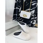 Marni White LONG-HAIR CALFSKIN FUSSBETT SABOT Slide SBMR000600P412200N31