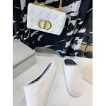 Marni White LONG-HAIR CALFSKIN FUSSBETT SABOT Slide SBMR000600P412200N31