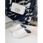 Marni White LONG-HAIR CALFSKIN FUSSBETT SABOT Slide SBMR000600P412200N31