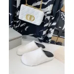 Marni White LONG-HAIR CALFSKIN FUSSBETT SABOT Slide SBMR000600P412200N31