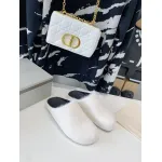 Marni White LONG-HAIR CALFSKIN FUSSBETT SABOT Slide SBMR000600P412200N31