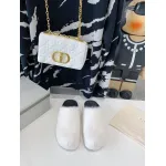 Marni White LONG-HAIR CALFSKIN FUSSBETT SABOT Slide SBMR000600P412200N31