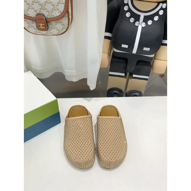 Marni Yellow Fussbett Sabot Slide With Rhinestones
