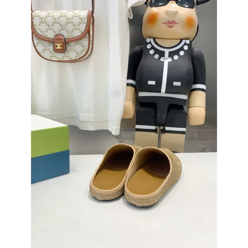 Marni Yellow Fussbett Sabot Slide With Rhinestones