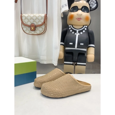 Marni Yellow Fussbett Sabot Slide With Rhinestones 01