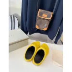 Marni Yellow LONG-HAIR CALFSKIN FUSSBETT SABOT Slide SBMR000600P412200C59
