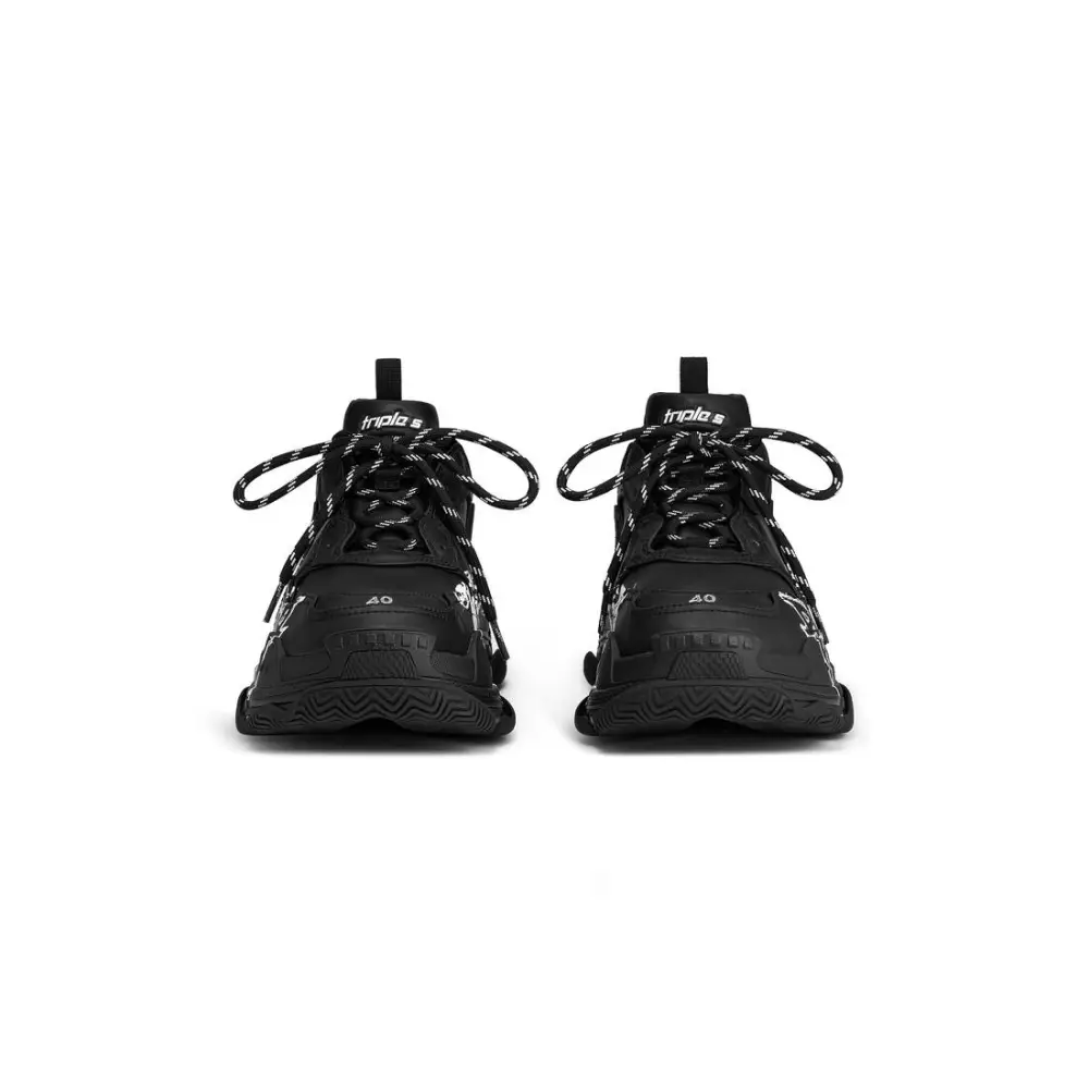 Ba*len*cia*ga triple s diy metal artwork black 536737w2fay1090