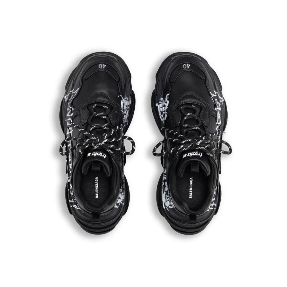Ba*len*cia*ga triple s diy metal artwork black 536737w2fay1090