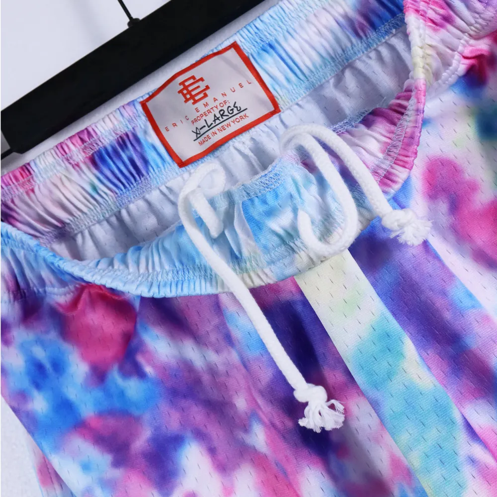 eric emanuel ee basic short purple/blue tie dye fw19