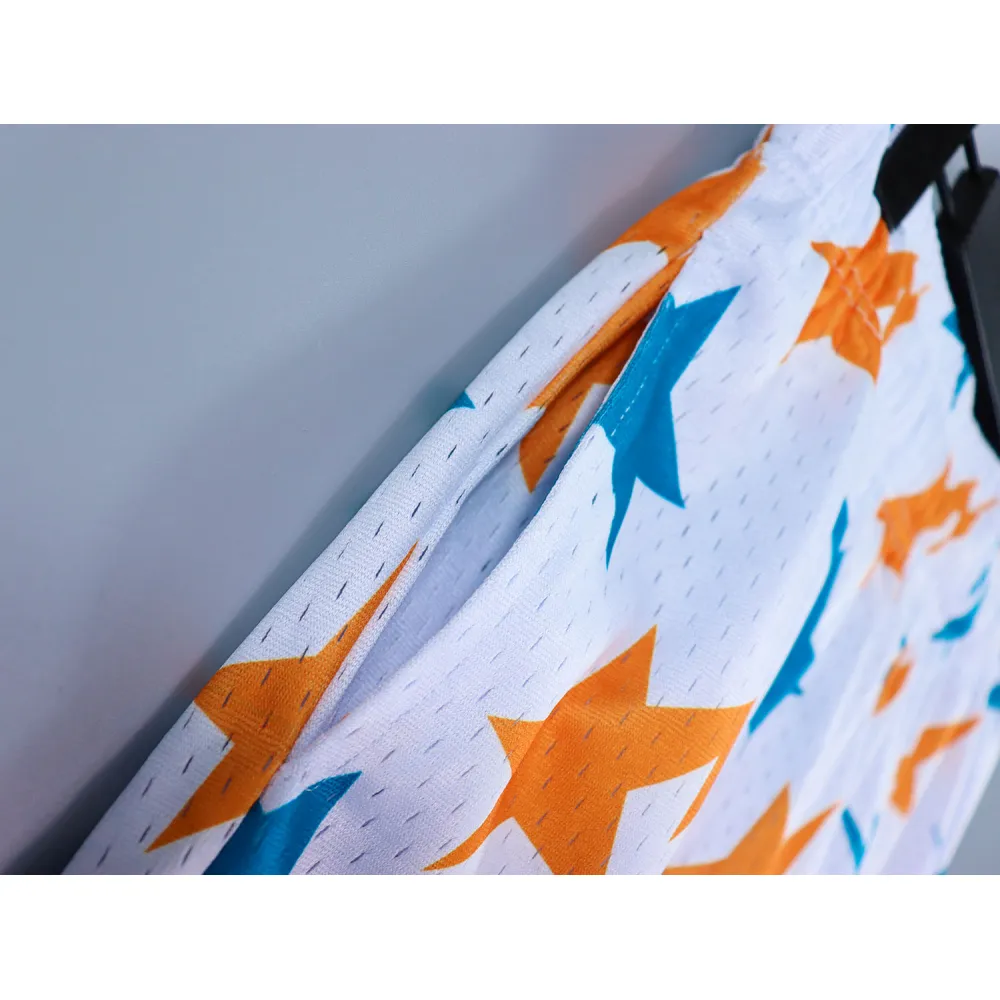 eric emanuel x bape miami basic short white/teal/orange fw19