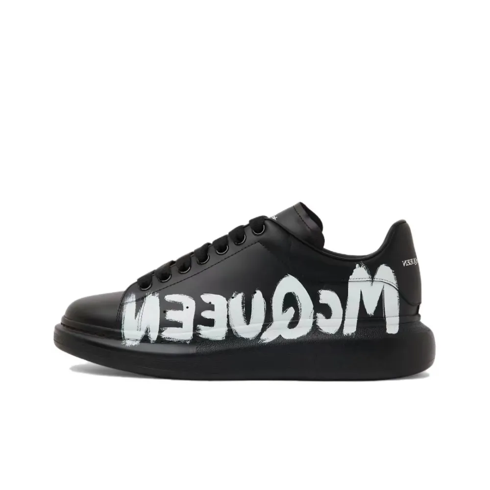 alexander mcqueen oversized graffiti black