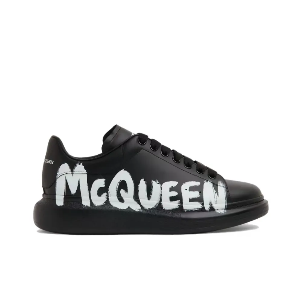 alexander mcqueen oversized graffiti black