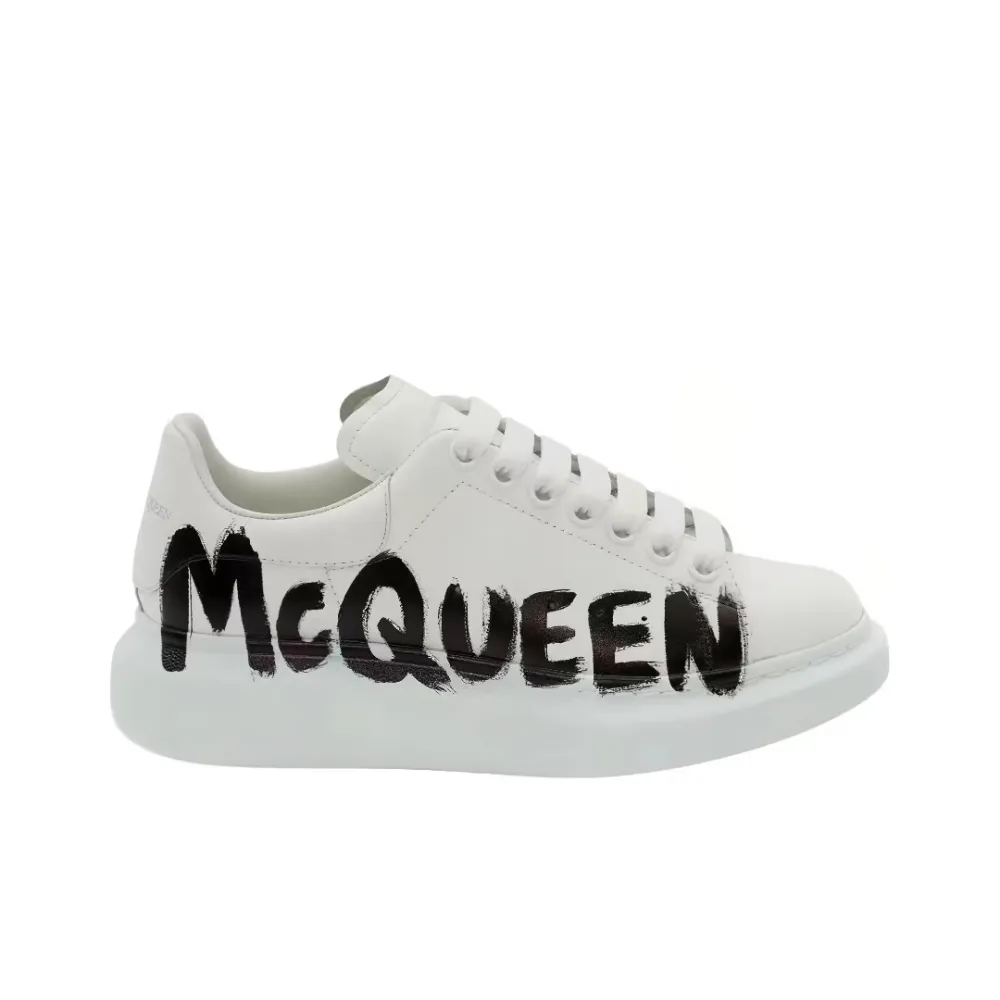 alexander mcqueen oversized graffiti white black