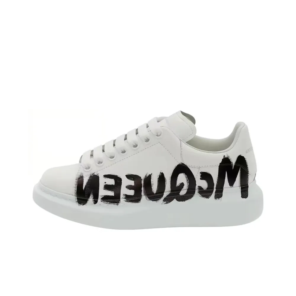 alexander mcqueen oversized graffiti white black