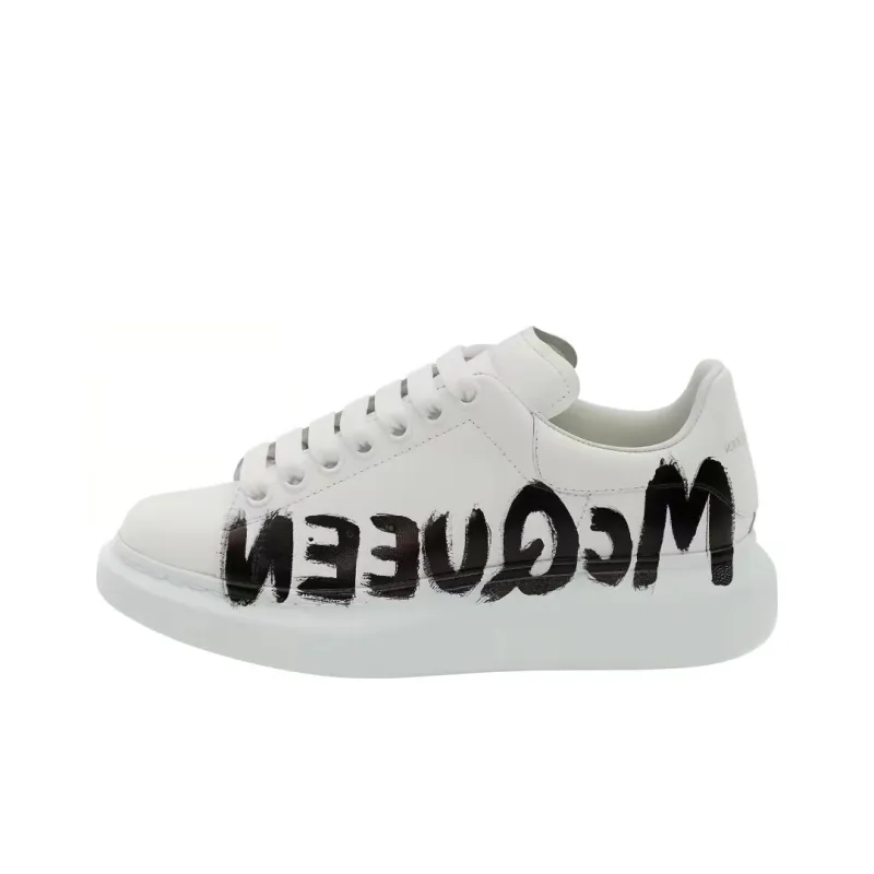 Alexander McQueen Oversized Graffiti White Black