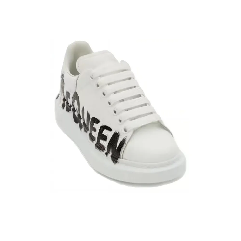 alexander mcqueen oversized graffiti white black