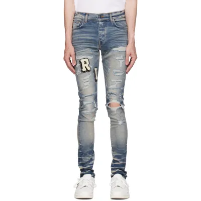 AMIRI Blue Varsity Jeans 01