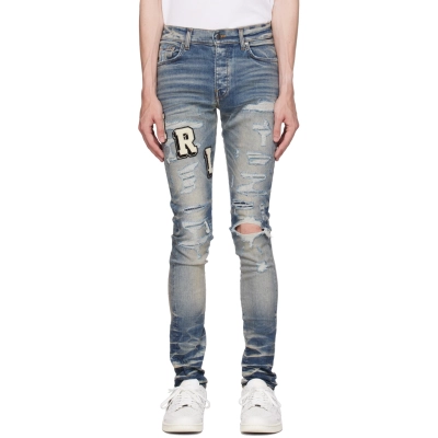 AMIRI Blue Varsity Jeans 01