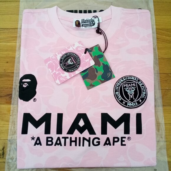 BAPE x Inter Miami CF Camo Tee Pink T-shirt