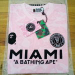 BAPE x Inter Miami CF Camo Tee Pink T-shirt