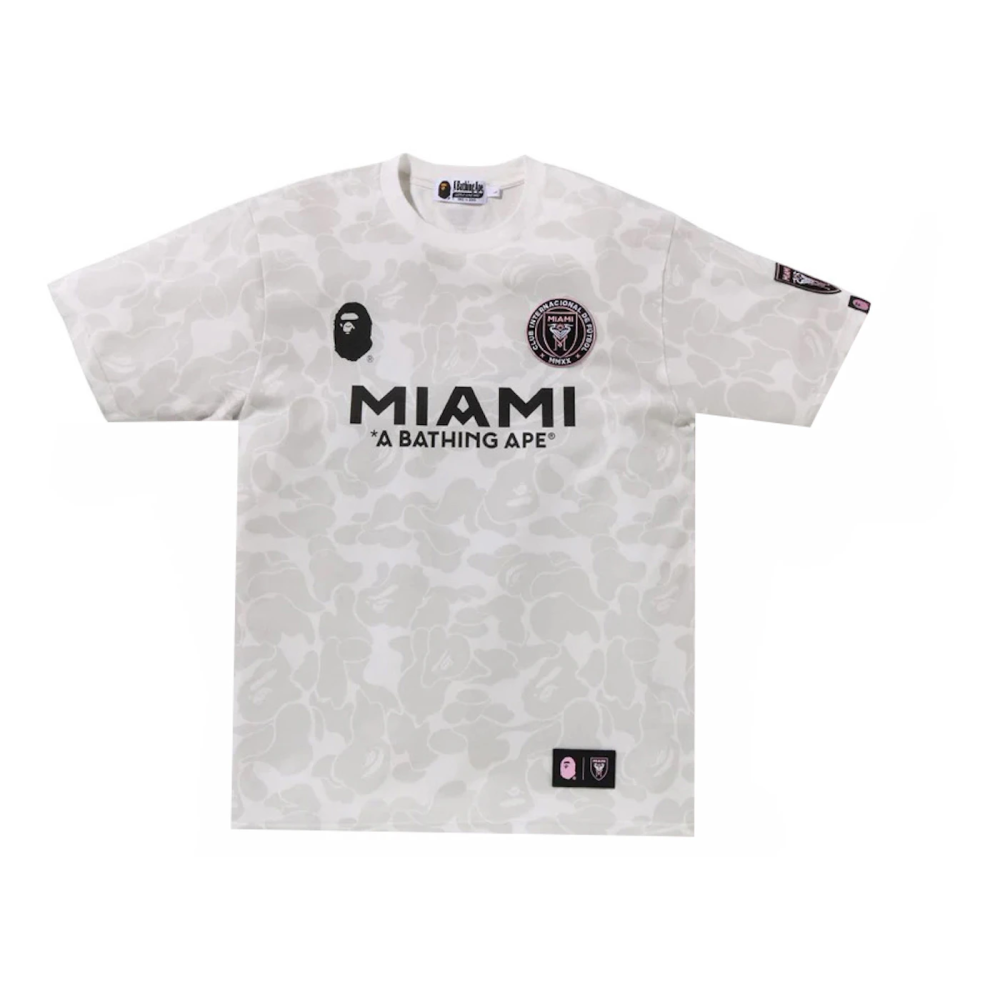 BAPE x Inter Miami CF Camo Tee White