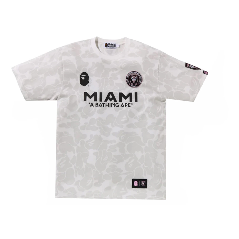 BAPE x Inter Miami CF Camo Tee White