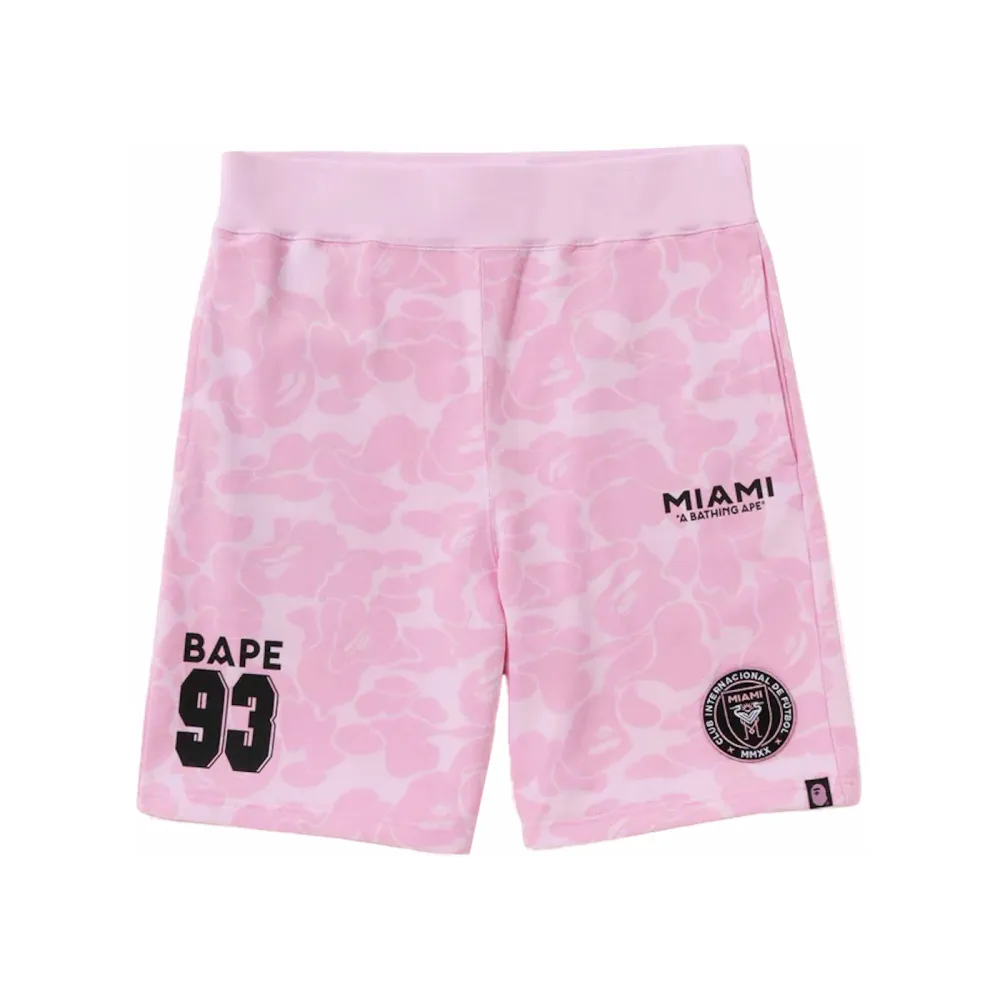 bape x inter miami cf sweatshort pink