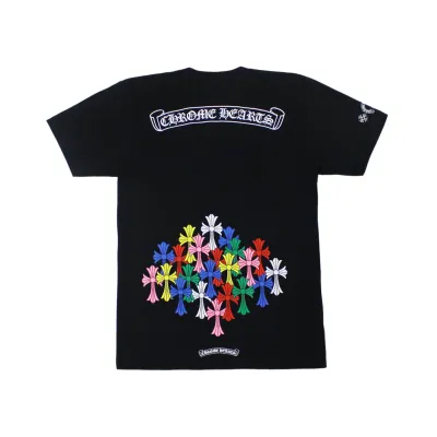 Chrome Hearts Multi Color Cross T-shirt Black 01